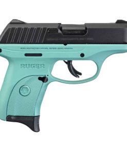 Ruger EC9s 9mm Luger 3.12in Black/Turquoise Pistol – 7+1 Rounds