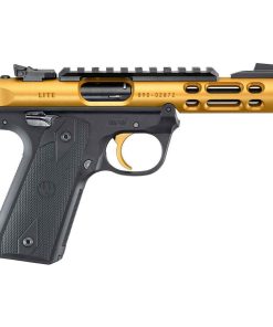Ruger Mark IV 22/45 Lite 22 Long Rifle 4.4in Gold Anodized Pistol – 10+1 Rounds