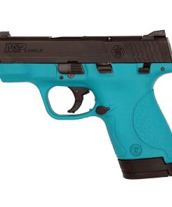 Smith & Wesson M&P 9 Shield 9mm Luger 3.1in Black/Teal Pistol – 8+1 Rounds California Compliant