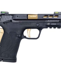 Smith & Wesson Performance Center M&P 380 Shield EZ 380 Auto (ACP) 3.8in Black/Gold Pistol – 8+1 Rounds