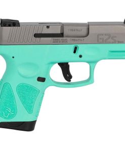 Taurus G2S 9mm Luger 3.26in Stainless/Cyan Pistol – 7+1 Rounds