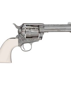 Taylor’s & Company 1873 Cattleman Outlaw Legacy 357 Magnum 4.75in Nickel Engraved Revolver – 6 Rounds