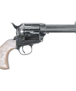 Uberti 1873 Single Action Cattleman Doc Holliday 45 (Long) Colt 4.75in Nickle Revolver – 6 Rounds